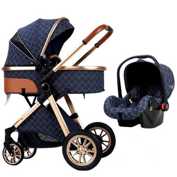 Multi-Functional 3 in 1 High Pram & Light Folding Baby Stroller
