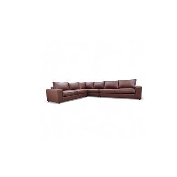 Amsterdam Leather Couch Brown Left Sided