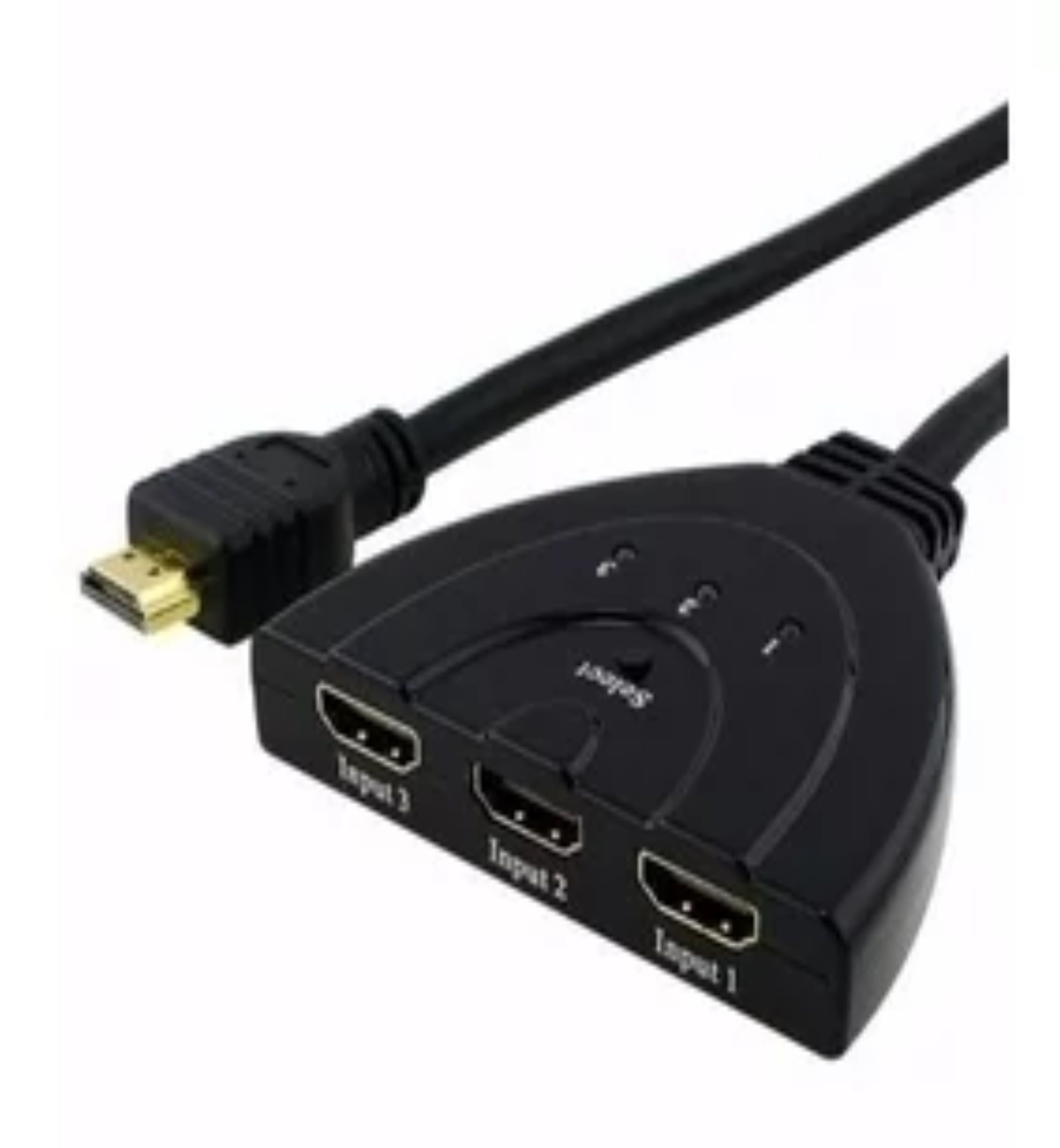 HDMI switch with 3 inputs and 1 output with pigtail