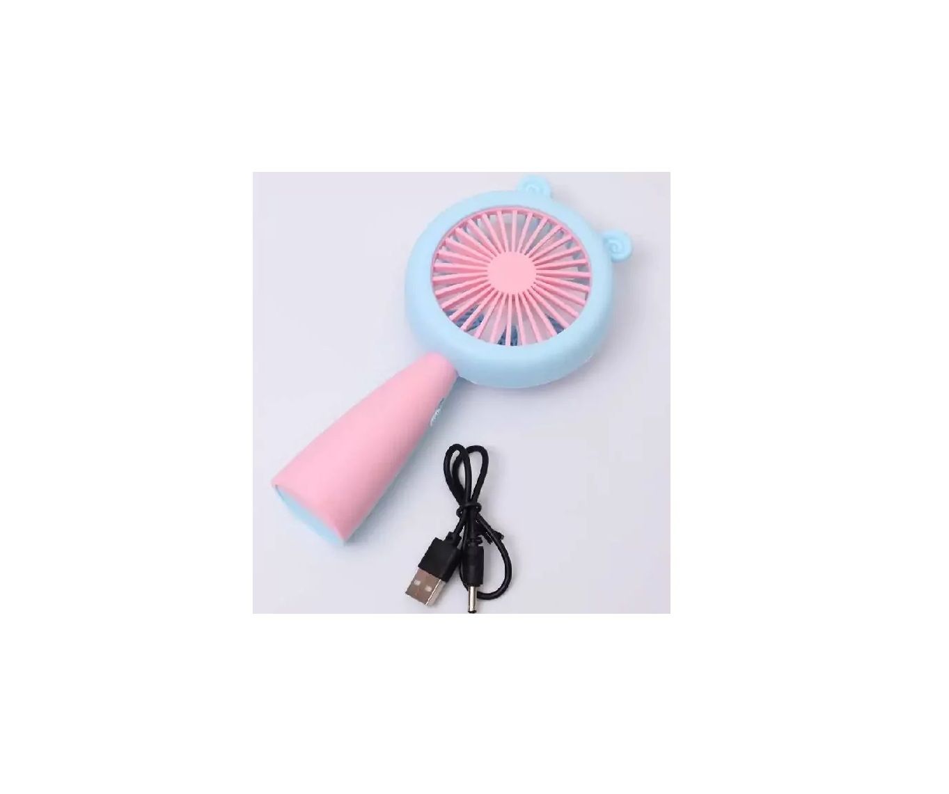HQ66-17 Rechargeable Portable Cartoon Mini Fan With LED Light X 7