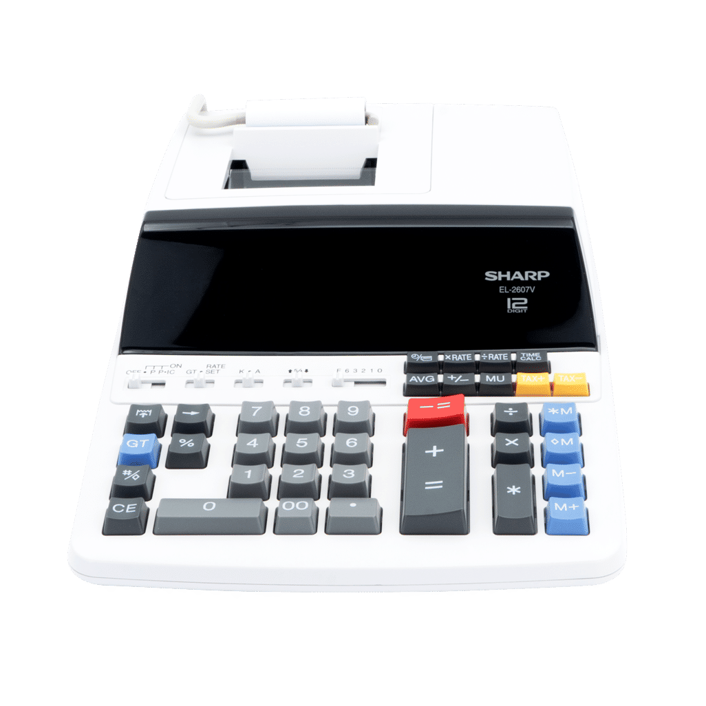 Sharp EL-2607V Premium Fast Printer Calculator AC Powered