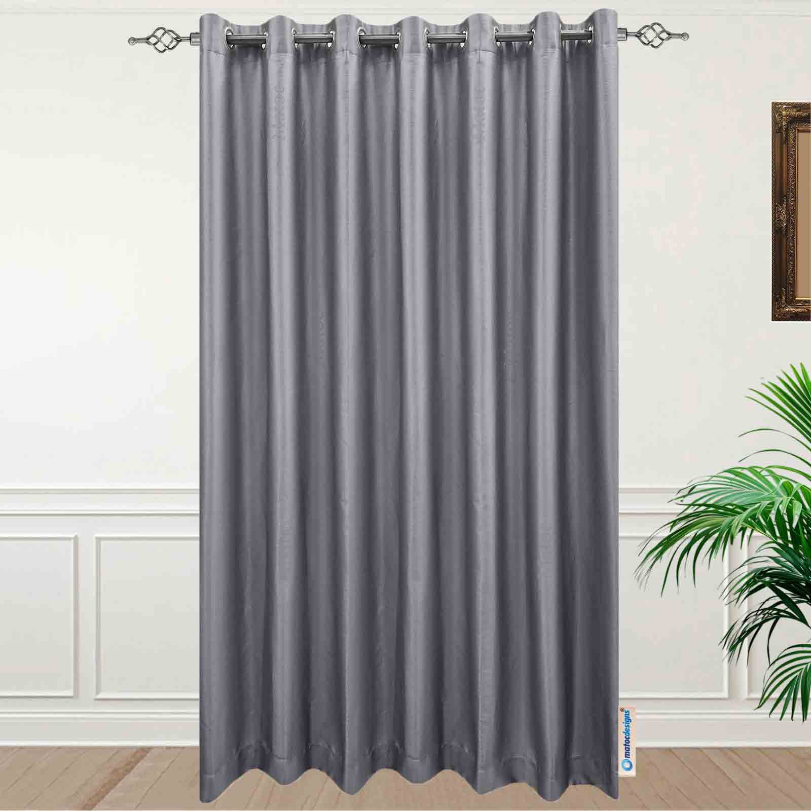 Matoc Designs Curtain - Blockout Shimmer Grey - Eyelet - 400cm W x 233cm H