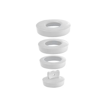 Wirquin - Universal Basin / Sink Plug - White - 4 Pack