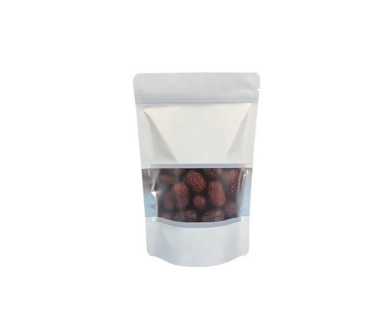 100 Stand-up Holographic Food Multi Purpose Storage Bags - 15x22cm White
