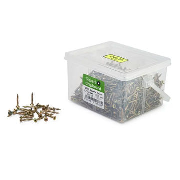 Chipboard Screws, Square, No.6, 3.5mm x 25mm, 1000 Pieces