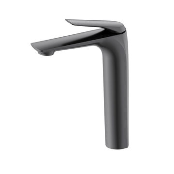Fabro Basin Mixer Brass Tall - Gun Metal Grey