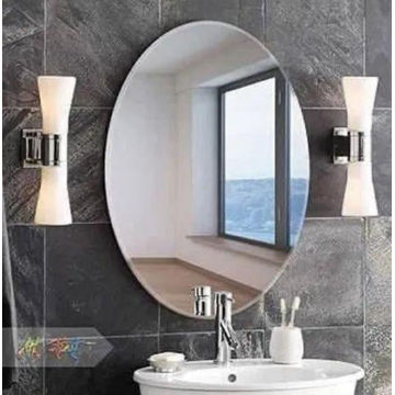 OVAL Acrylic Mirror Frameless Sticker 39X25CM