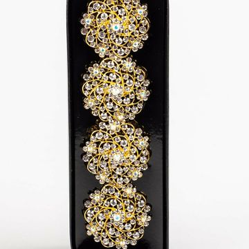 Gold Diamond Napkin Ring Set/4