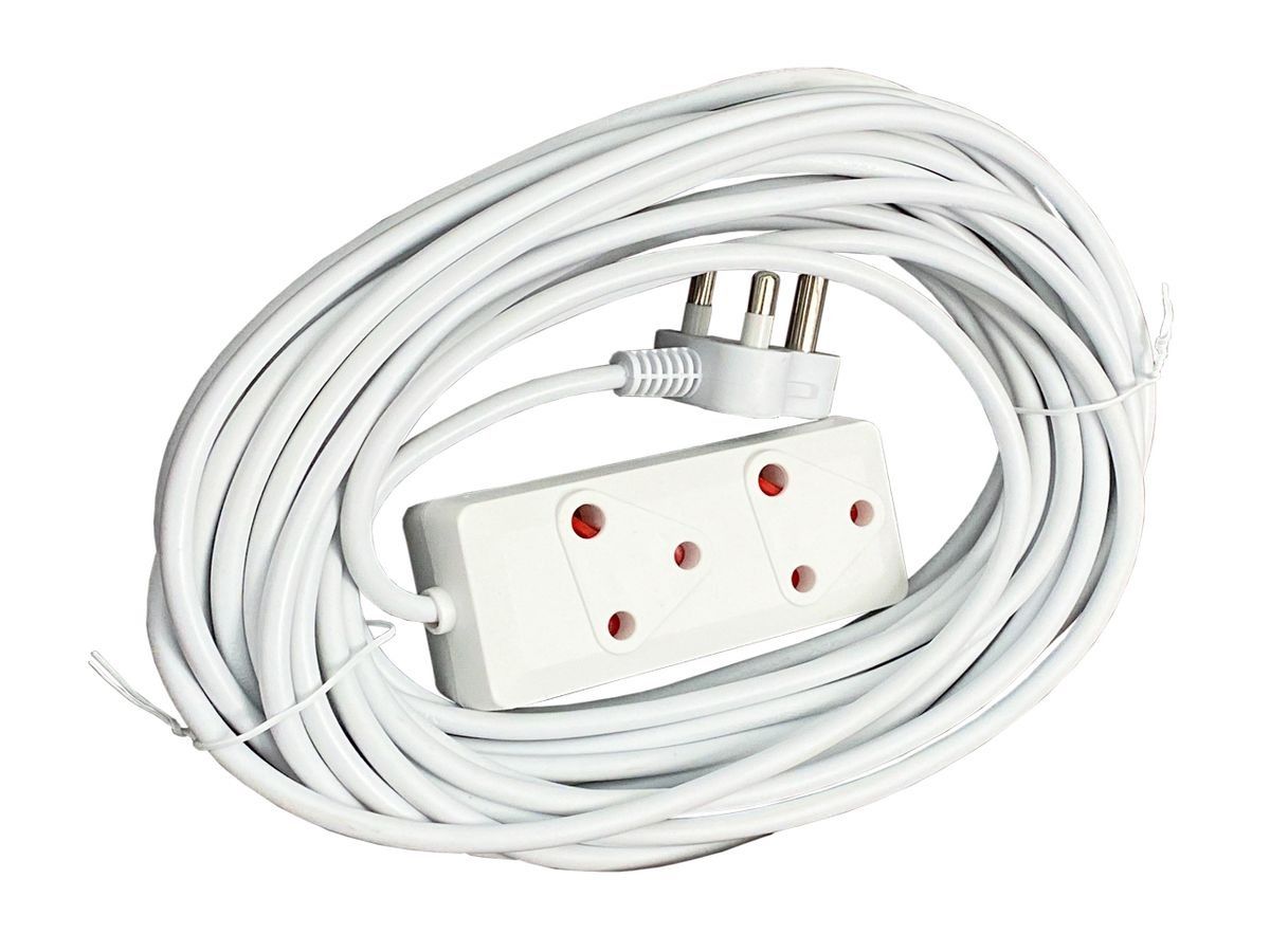 20m Extension Cord With A Two-Way Multi-Plug Extension Lead