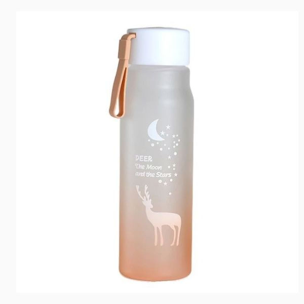 Water Bottle for Sport Workout Travel with Strap - Orange 2000 ml