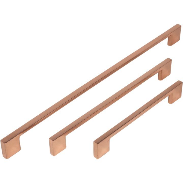 Slim cupboard handle in rose gold