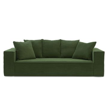 Comfy Home Furnitures- Andy Corduroy 3-Seater Sofa Couch- Green