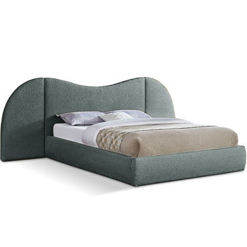 Violet Sleigh Bed Queen - Coco Grey