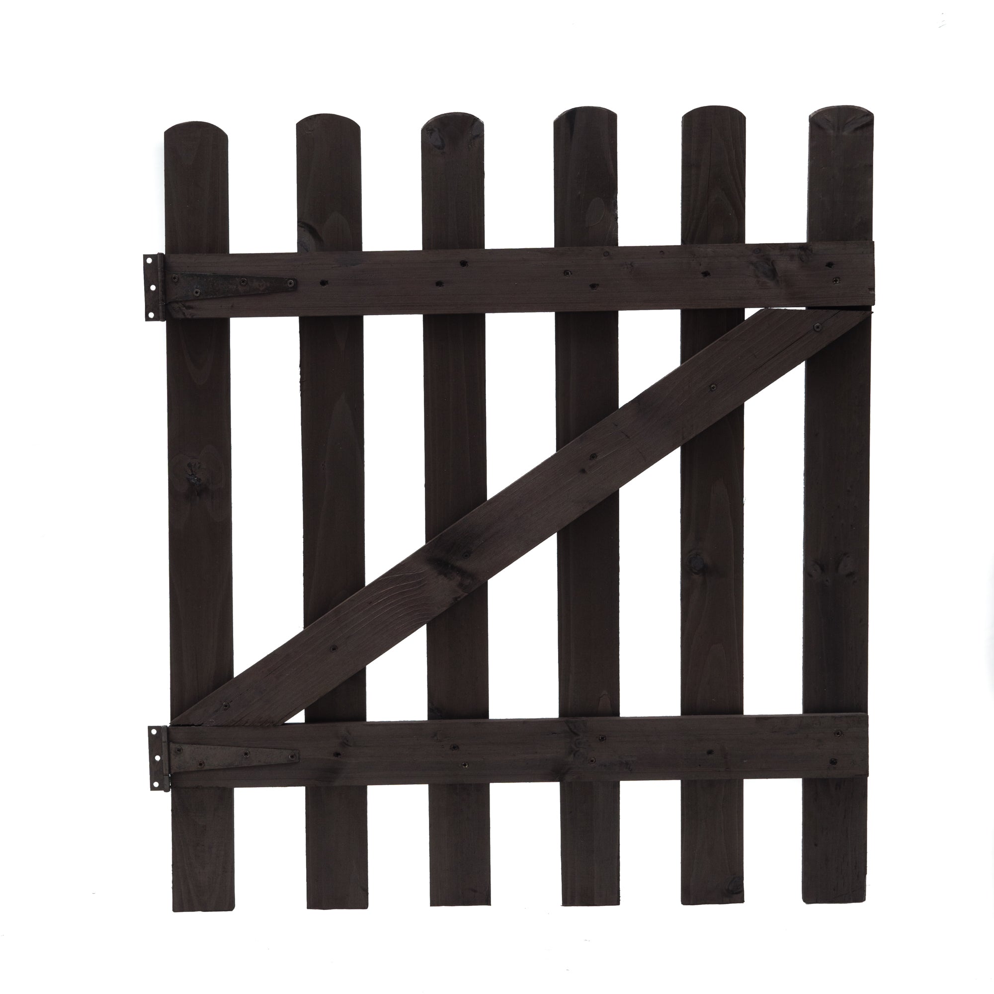 Wooden Picket Fence Gate 900 CCA Treated Pine Black