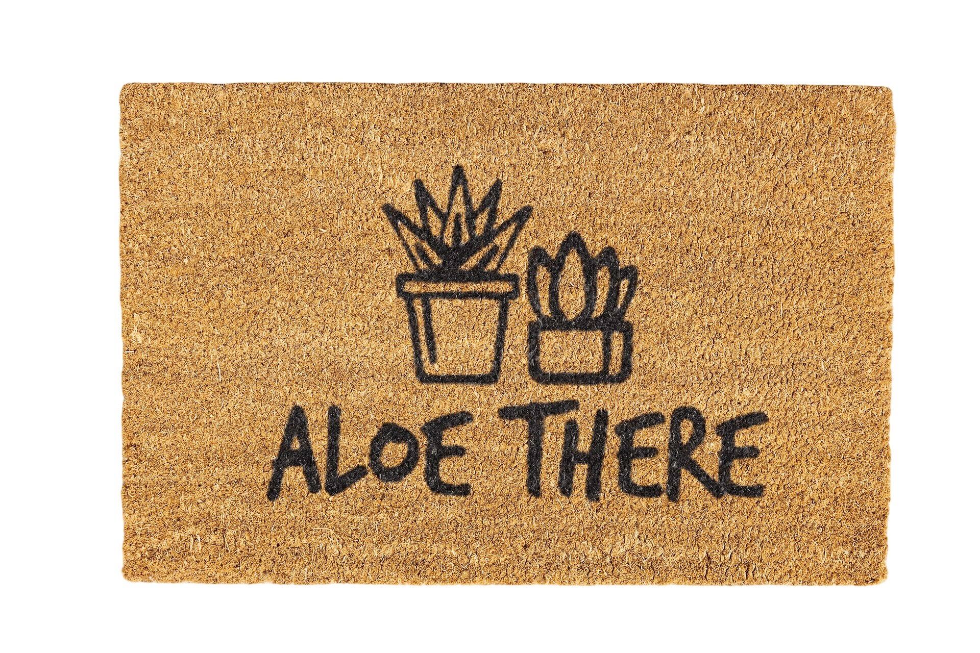 Aloe There Coir Doormat Design 700 x 400mm