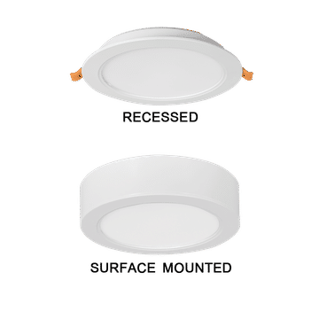 Polycarbonate 2 in one Design Surface Mounted or Recessed Fitting