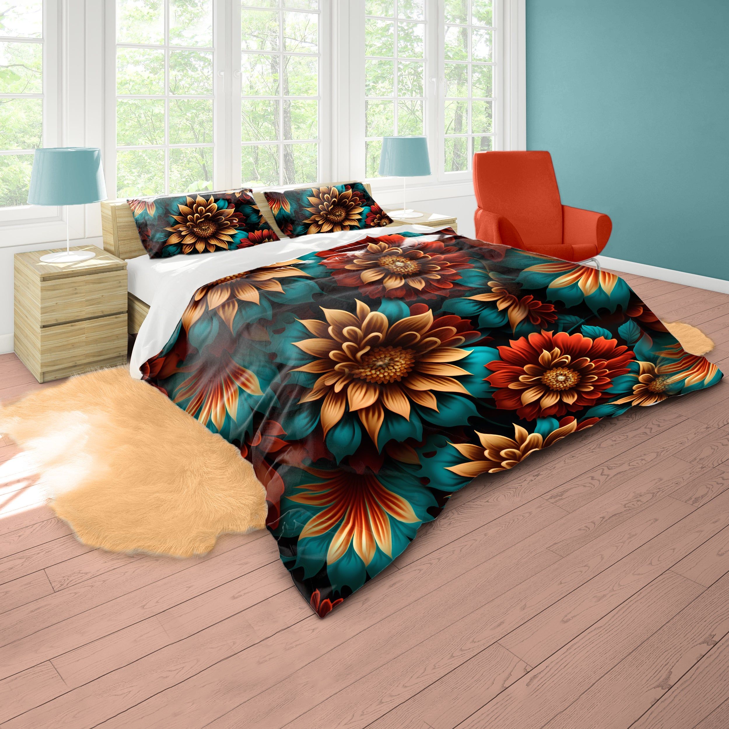 Rich Colours Duvet Cover Set Double
