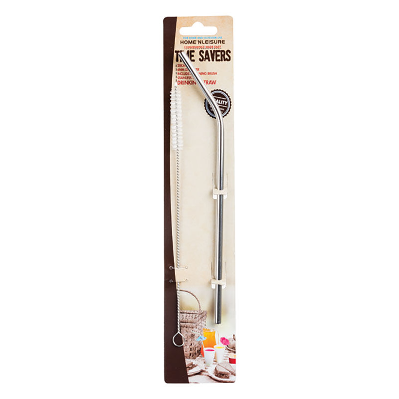 Drinking Straw - Stainless Steel - 20 cm x 6 mm - 6 Pack