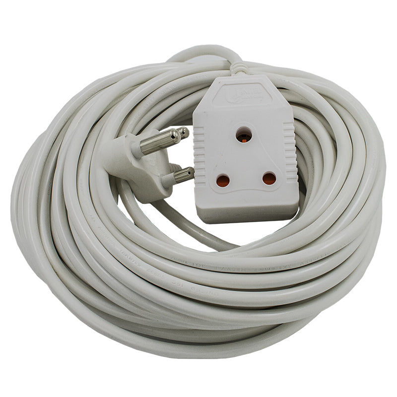 UNITED ELECTRICAL 20 Metre Extension Cord White 10 Amp