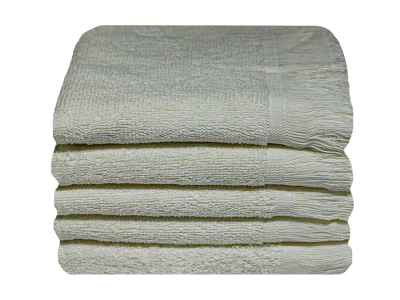 Plush 380 GSM 30x50cms Terry Fringe Guest Towel - Bright White (05 Piece Pack)
