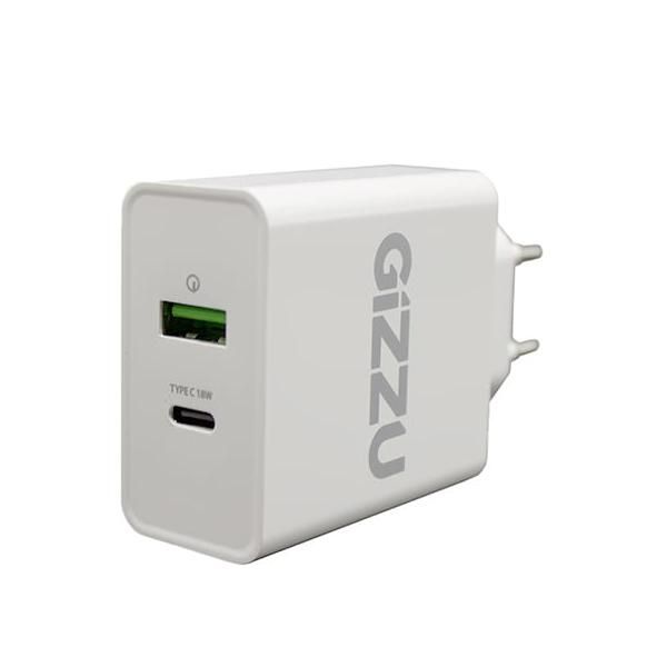WALLCHARGER TYPEC 36W PD 18W GIZZU WHITE