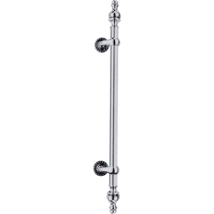 Offset pull handle with finials - 800mm