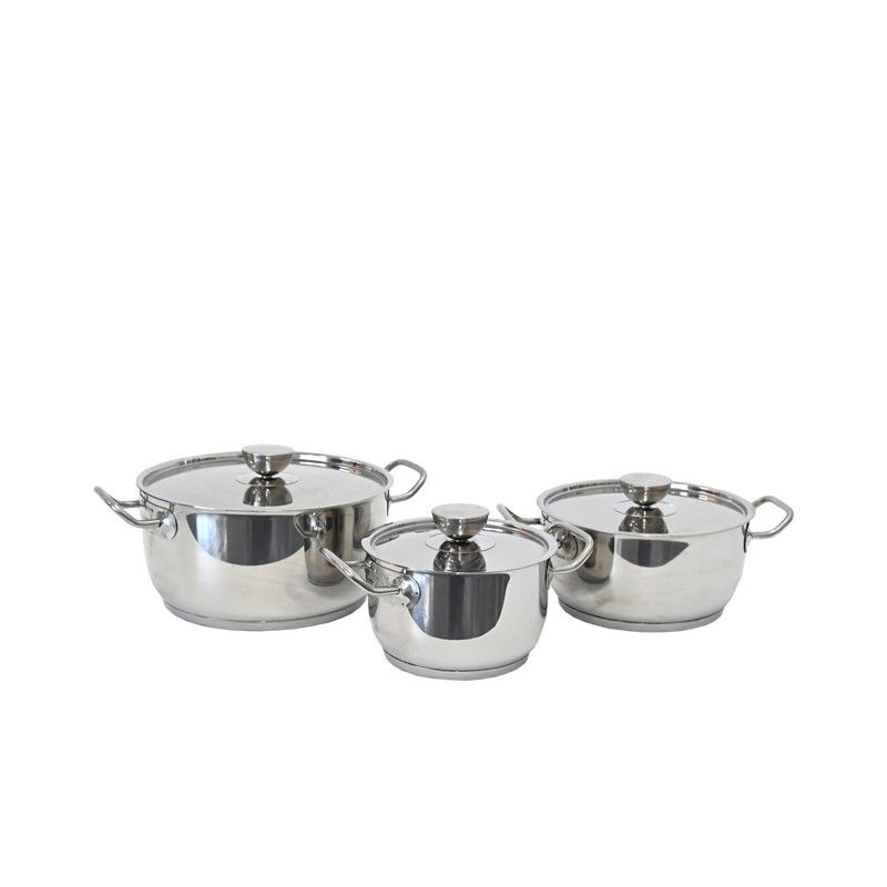 6-Piece Stainless Steel Pot Set