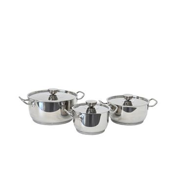 6-Piece Stainless Steel Pot Set