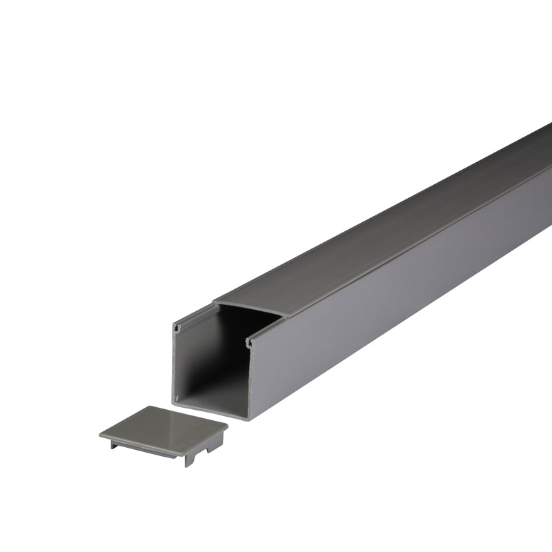 100x50mm Grey Pvc Trunking, 3m Length
