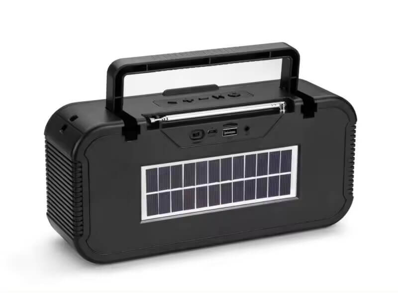 Solar Powered Bluetooth Speaker with Torch Light