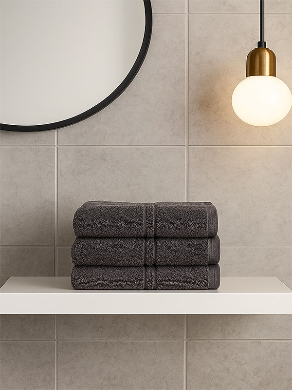 Hotel Collection 600GSM 30x50cms Guest Towel - 03 Pc Pack - Pavement