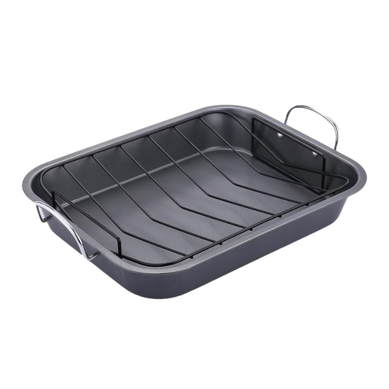 Salton Carbon Steel Non-Stick Roaster Pan  Black 200699