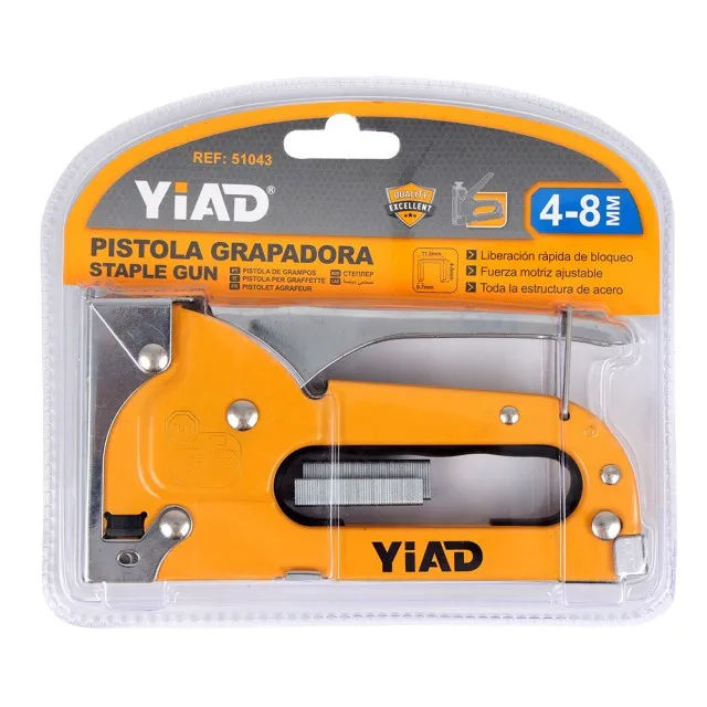 Staple Gun 51043 — Heavy-Duty Manual Stapler for Wood, Fabric & DIY Projects
