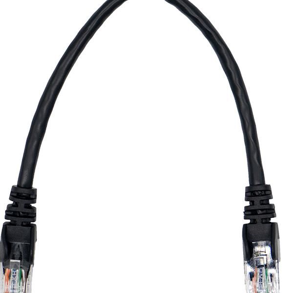 Linkbasic 22Cm Utp Cat5E Flylead Black
