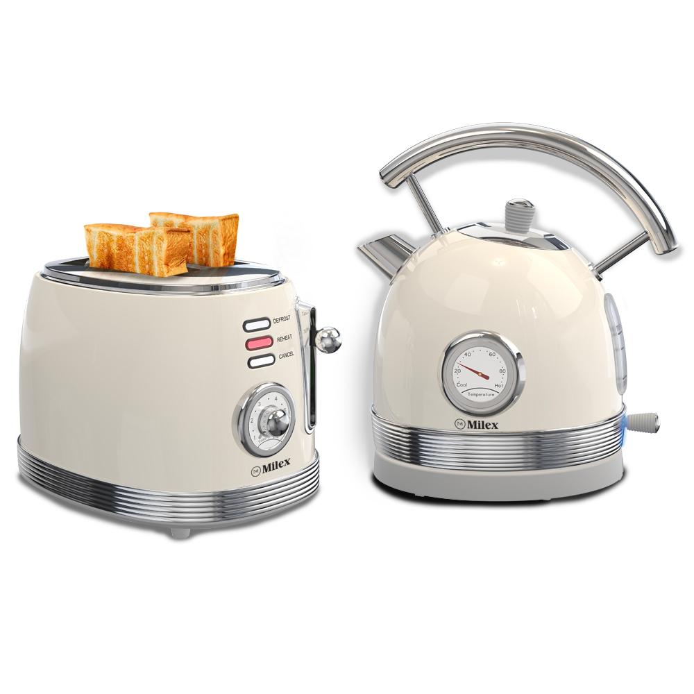 Milex Retro-Style Breakfast Combo Ivory