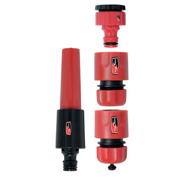 Adjustable Hand Nozzle & 3-Piece Connector Set, LAWN STAR
