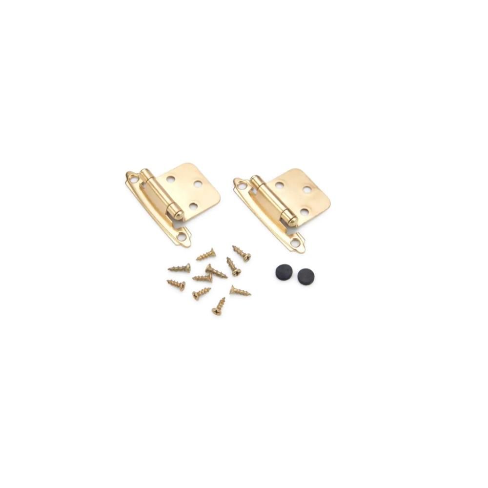 Pack of 10 SELF CLOSING HINGE, 3 KNUCKLE, BRASS PLATED, 2 PIECES