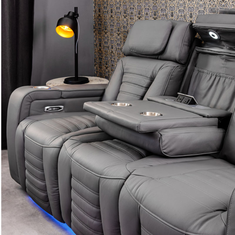 KC FURN-Serenity Electric Recliner Couch(grey)