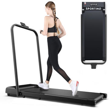 SPORTINO Walking Jogging Machine, Smartphone App/Remote Control, Dual Mode-Black