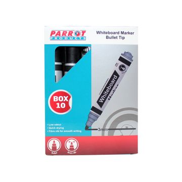 Whiteboard Markers (10 Markers - Bullet Tip - Black)