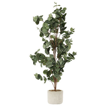 ELEGANT SILVER DOLLAR ARTIFICIAL EUCALYPTUS IN POT82