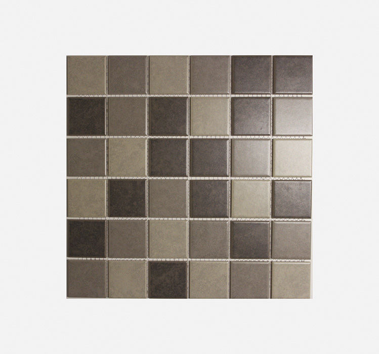 Mosaic Porcelain - Grey Mix - 48mm Square - 300x300 (per sheet)