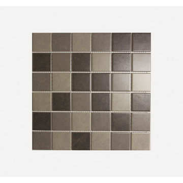 Mosaic Porcelain - Grey Mix - 48mm Square - 300x300 (per sheet)