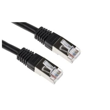 Acconet Cat6 Utp Flylead, 1 Meter, Straight, Stranded Cable, Moulded Boots And Plugs, Black