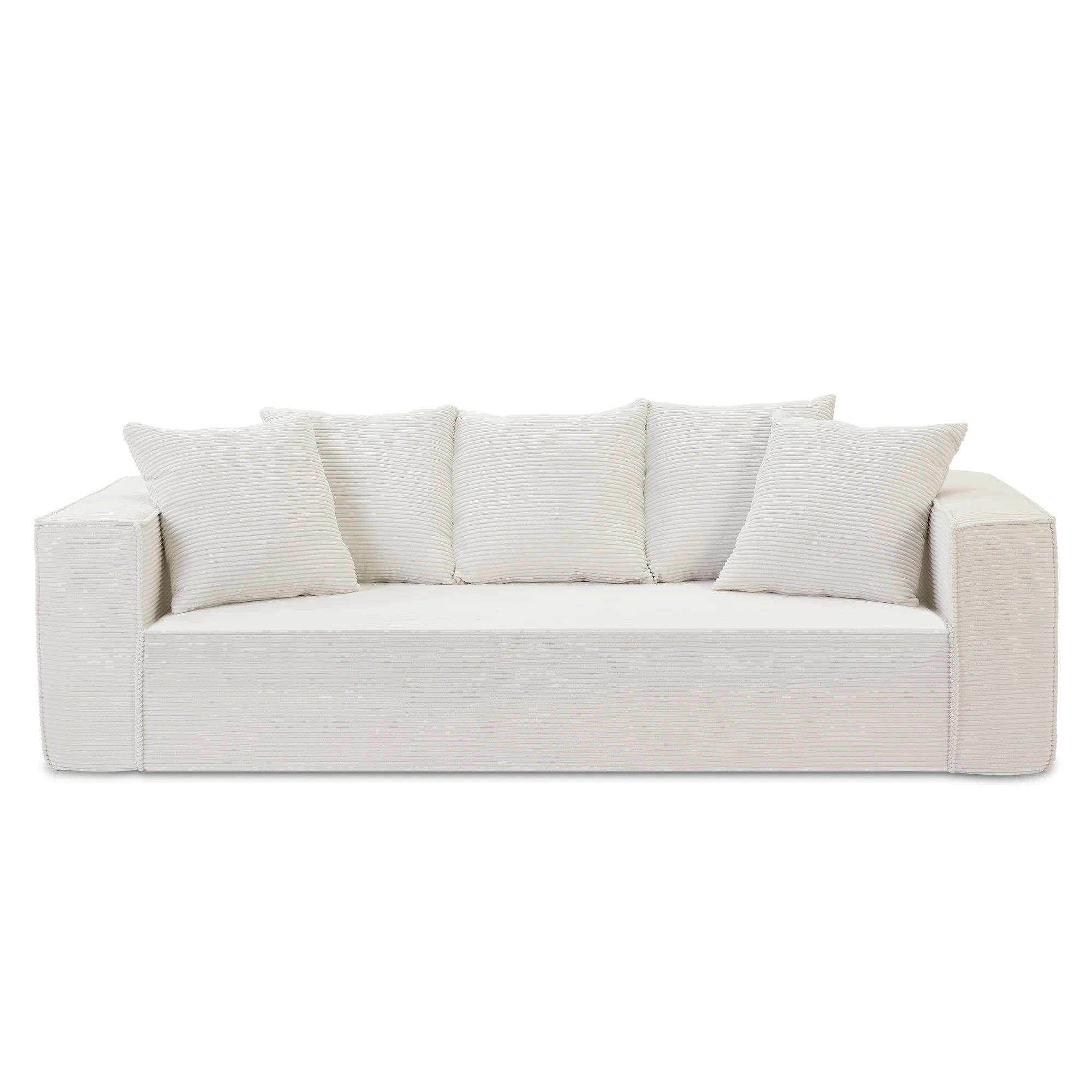 Comfy Home Furnitures- Andy Corduroy 3-Seater Sofa Couch
