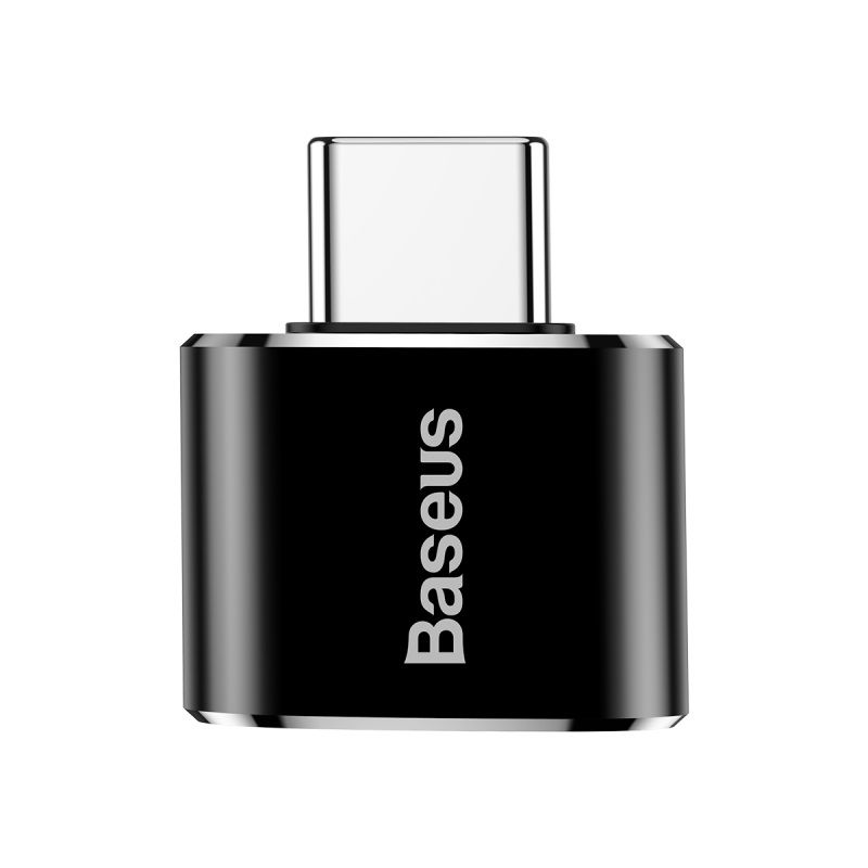 Baseus Mini USB Female to Type C Male Adapter Converter - Black