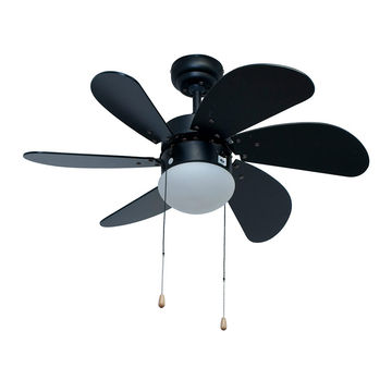Turbo Swirl Ceiling Fan 6 Blades Black