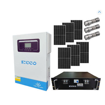 Ecco 3.5kw Invertor 25V Lithium Battery, 6x 410w Solar Panel and Stier Torch