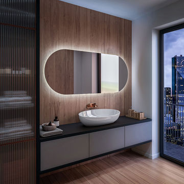 Pearl Frameless Cool White Mirror 80x120cm
