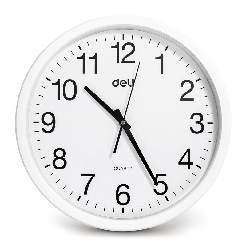 Deli Silent Wall Clock 37cm White